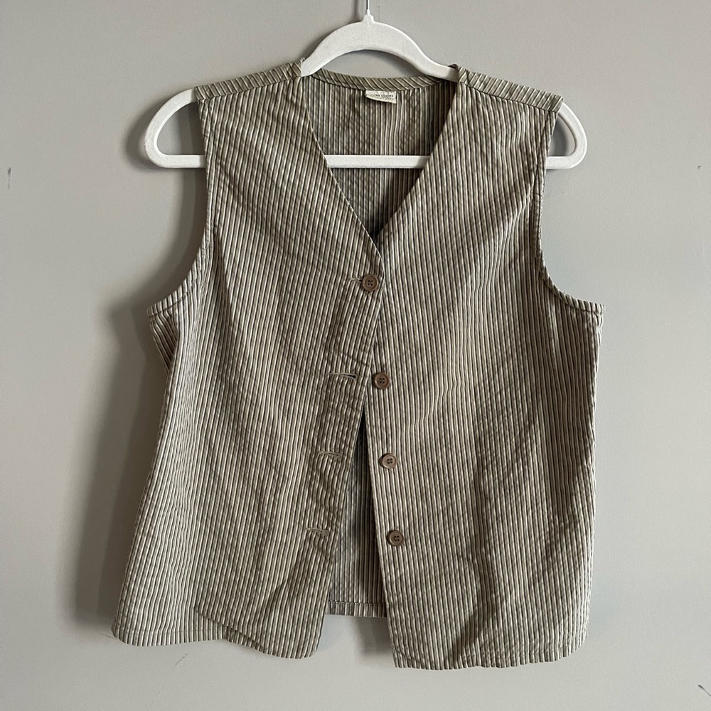 Vintage 80s-90s United Colors of Benetton Made in Italy Striped Vest 100% Cotton